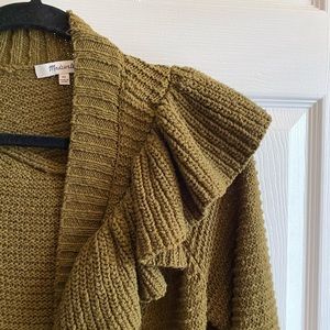 Ruffle Cardigan Sweater